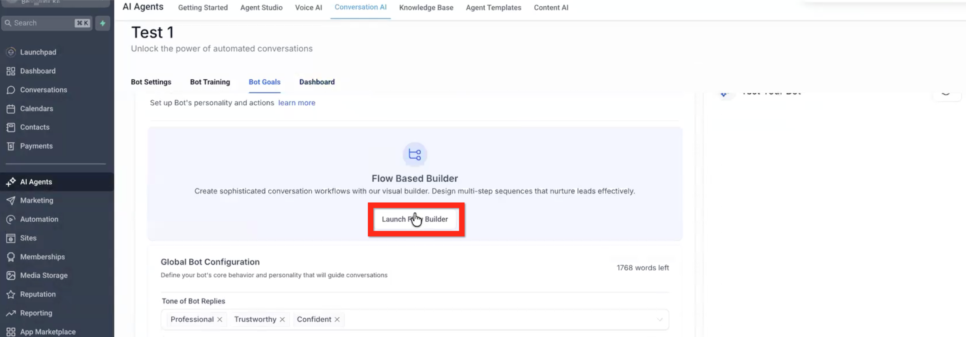 Conversation AI Flow Builder – Flow Based Builder