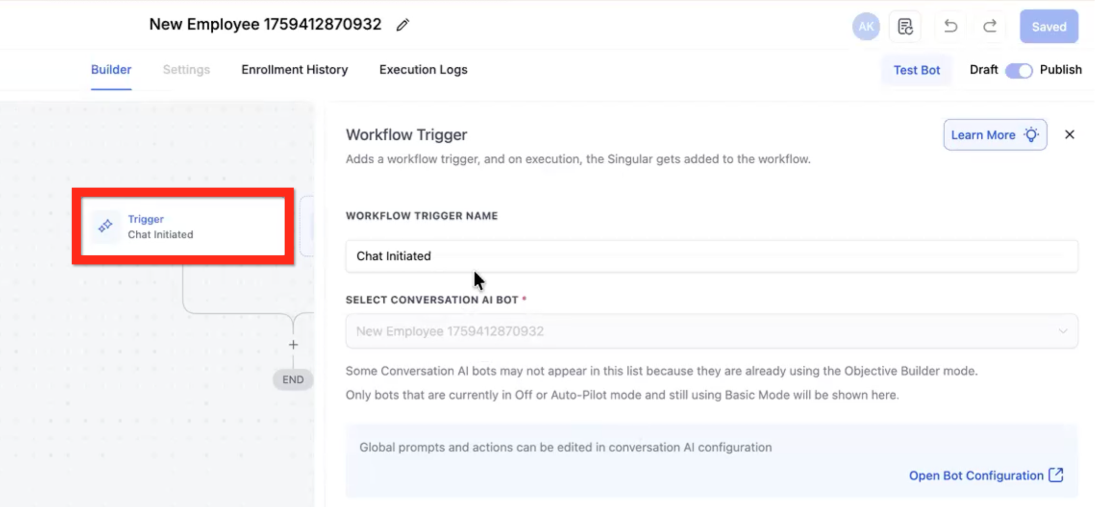 Conversation AI Flow Builder – Flow Based Builder