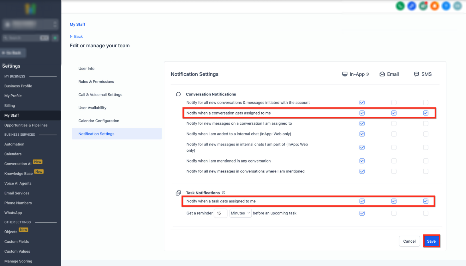Conversation AI – Human Handover Action – When a task gets assigned to me