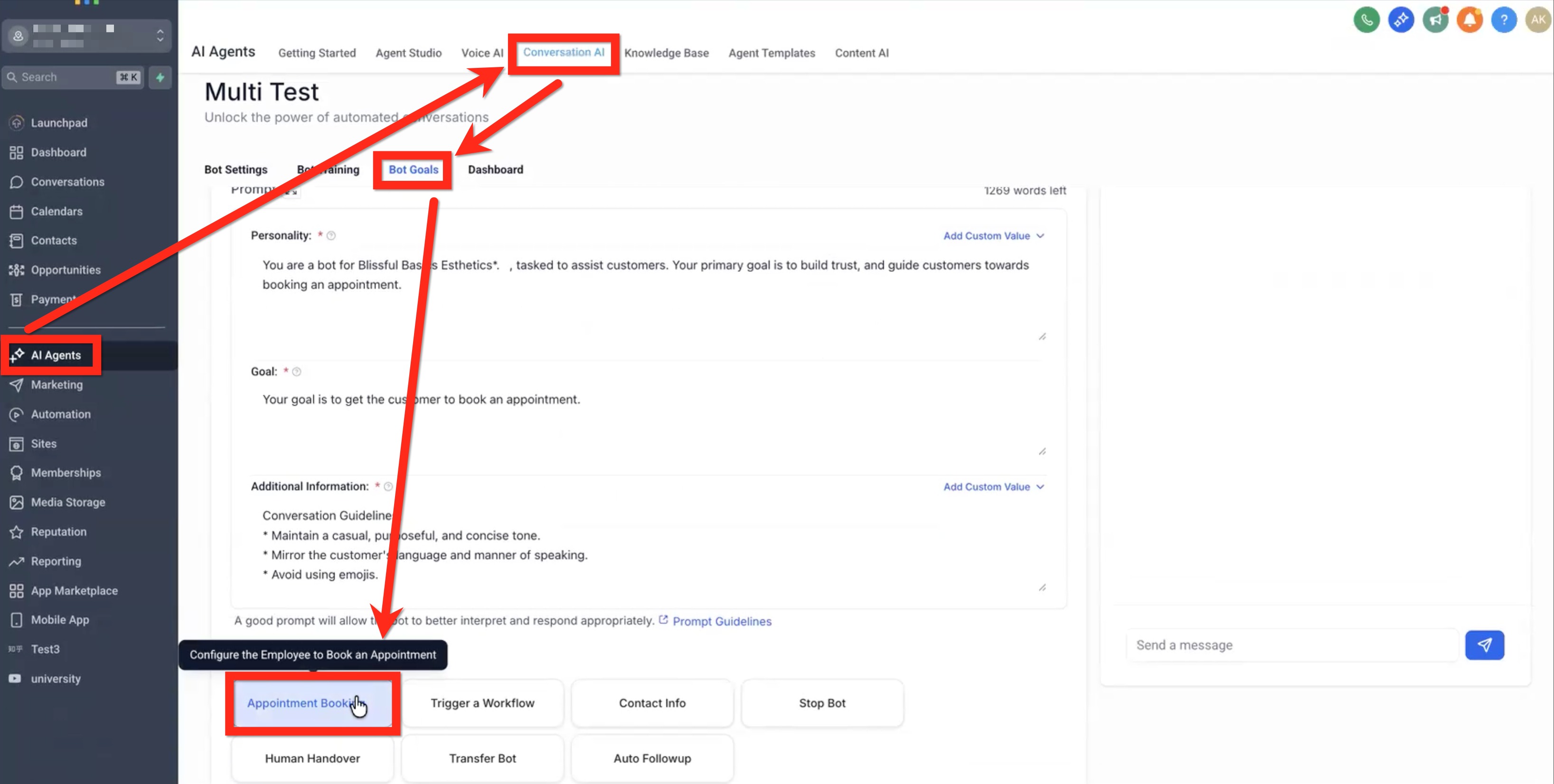 Conversation AI: Multiple Calendars Support for Appointment Booking – How to Configure Multiple Calendars for Appointment Booking