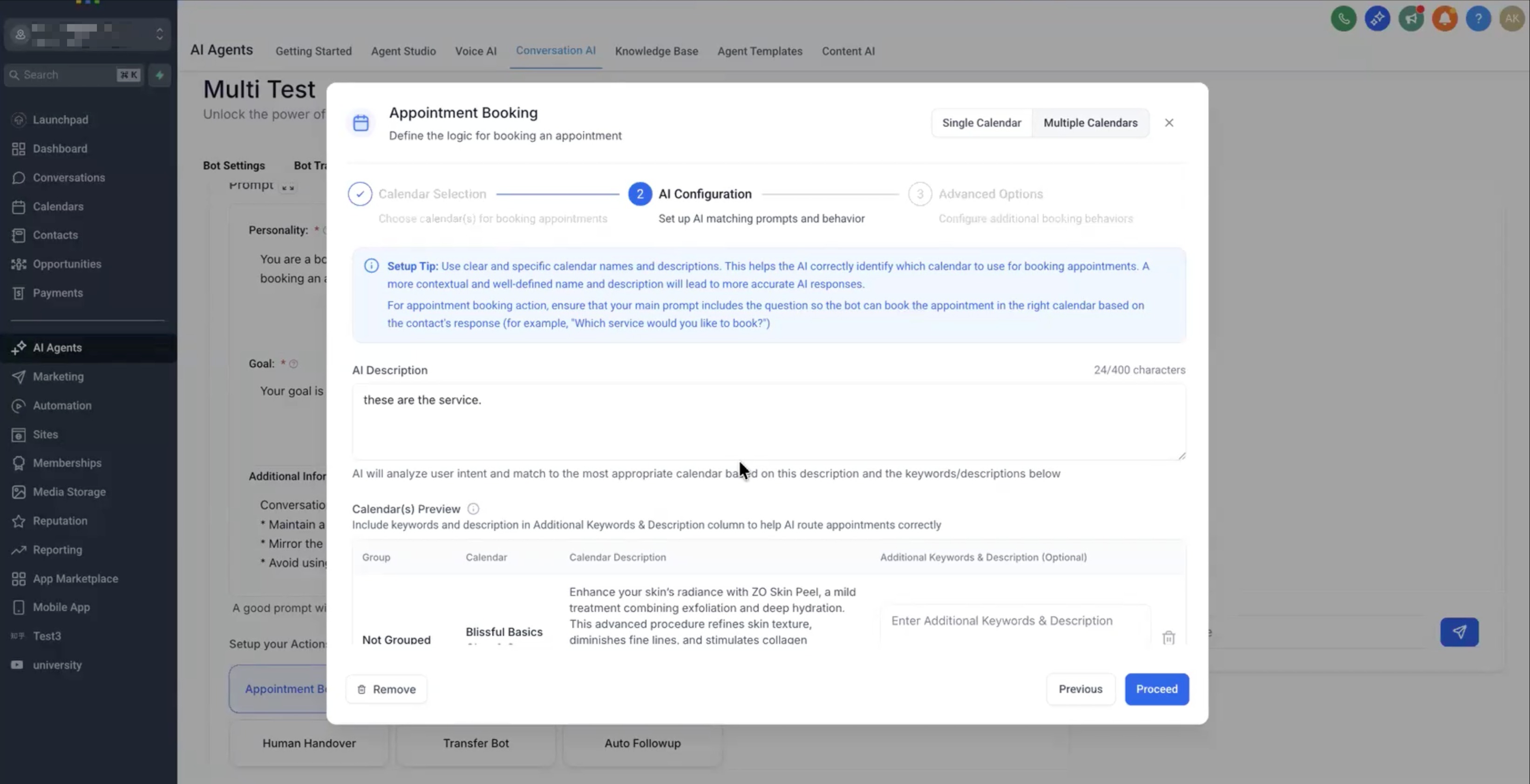 Conversation AI: Multiple Calendars Support for Appointment Booking – How to Configure Multiple Calendars for Appointment Booking
