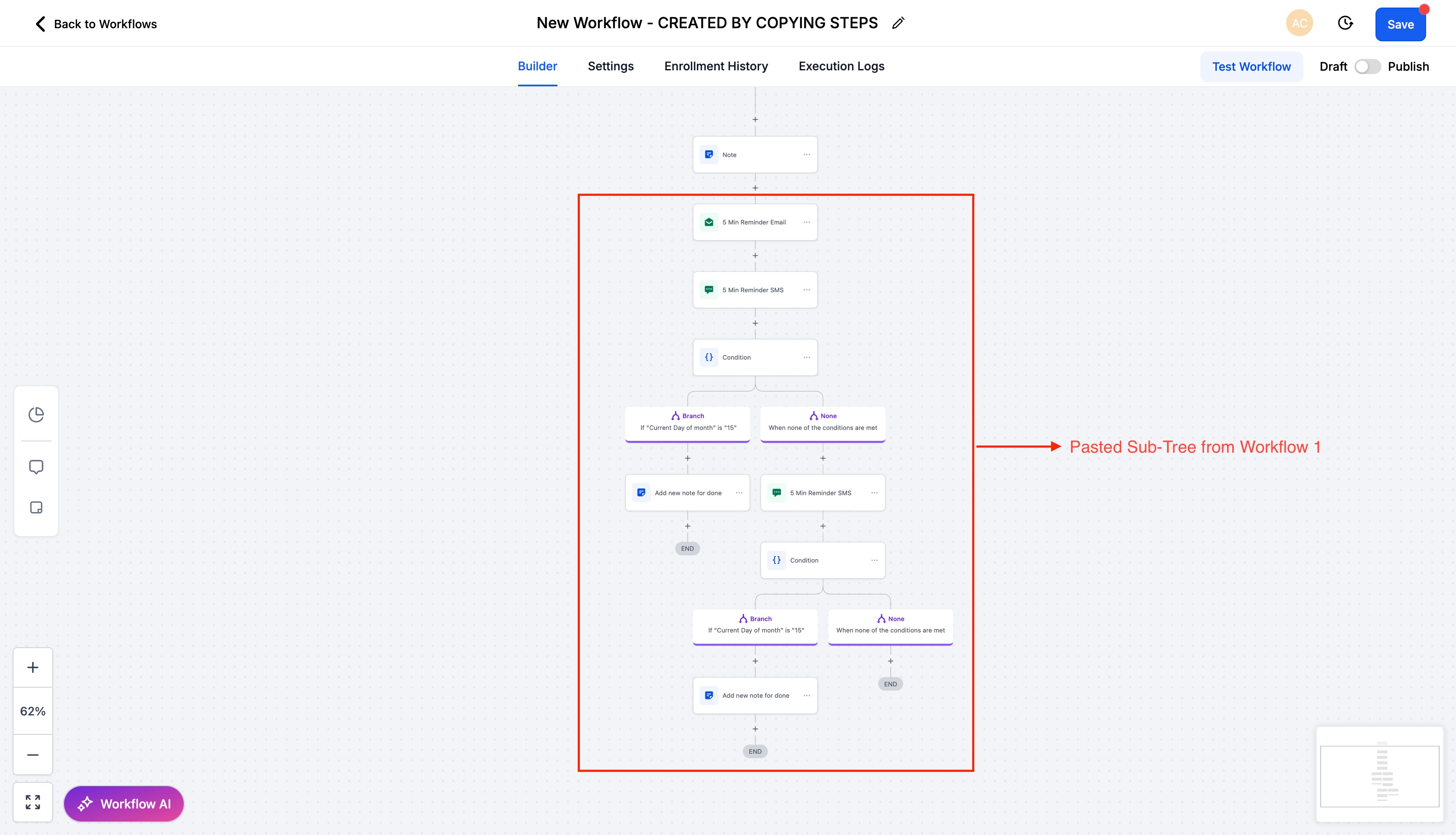 Copy Workflow Actions Across Workflows – Step 3: Review and Save