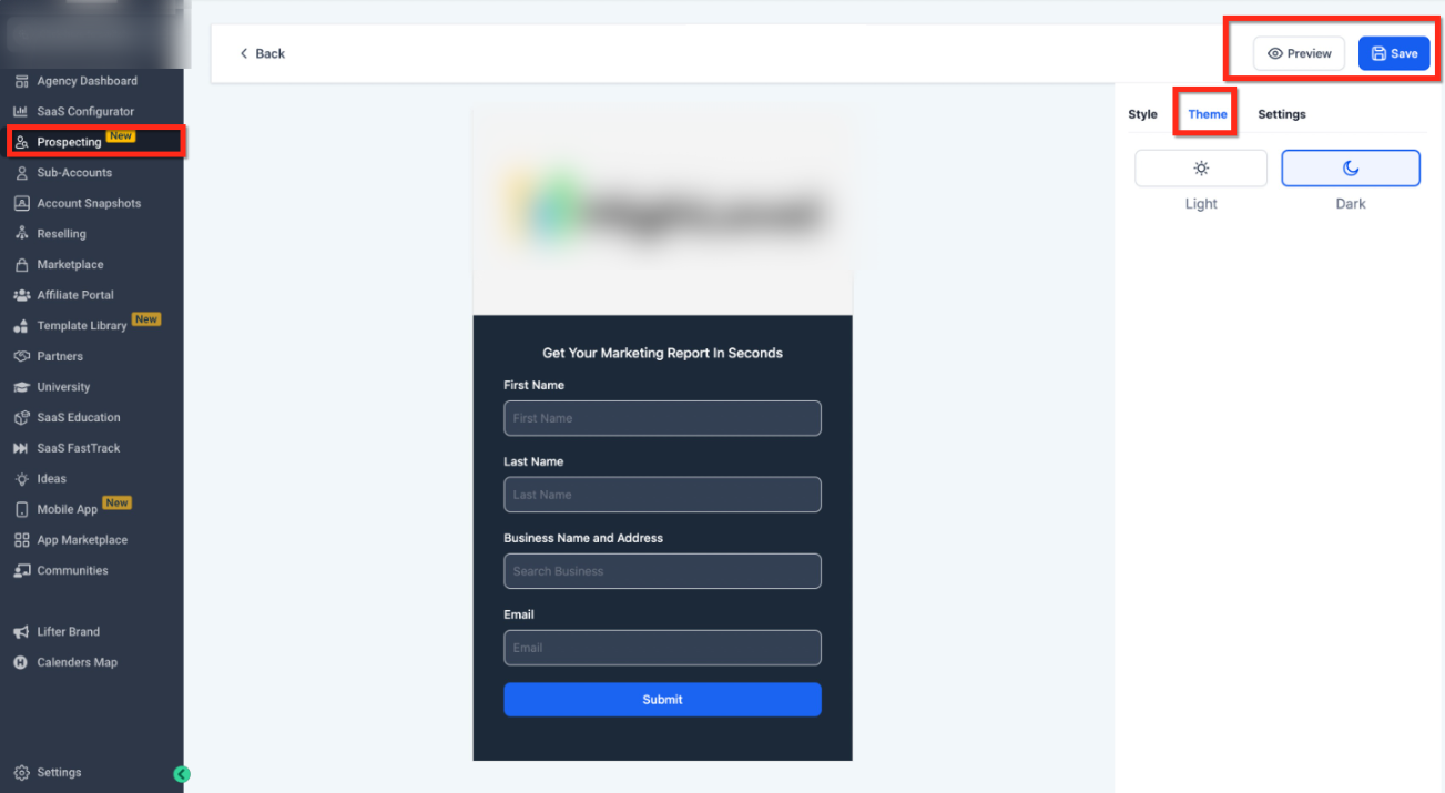 Create and Embed a Prospecting Widget to Capture Website Leads – Customize Widget Appearance and Theme