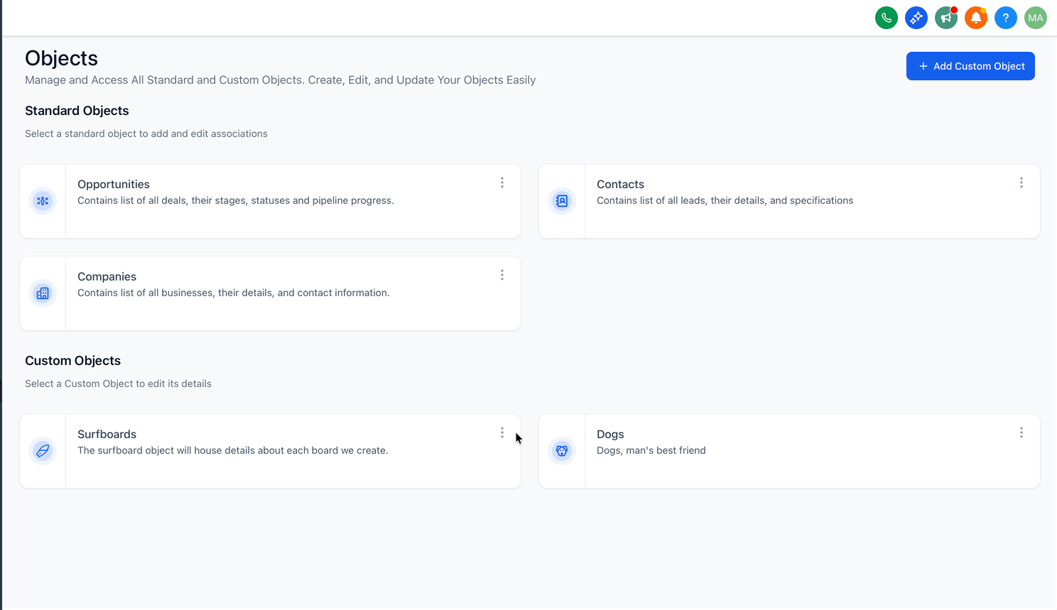 Creating and Editing Custom Objects – Optional — Delete a Custom Object (Irreversible)