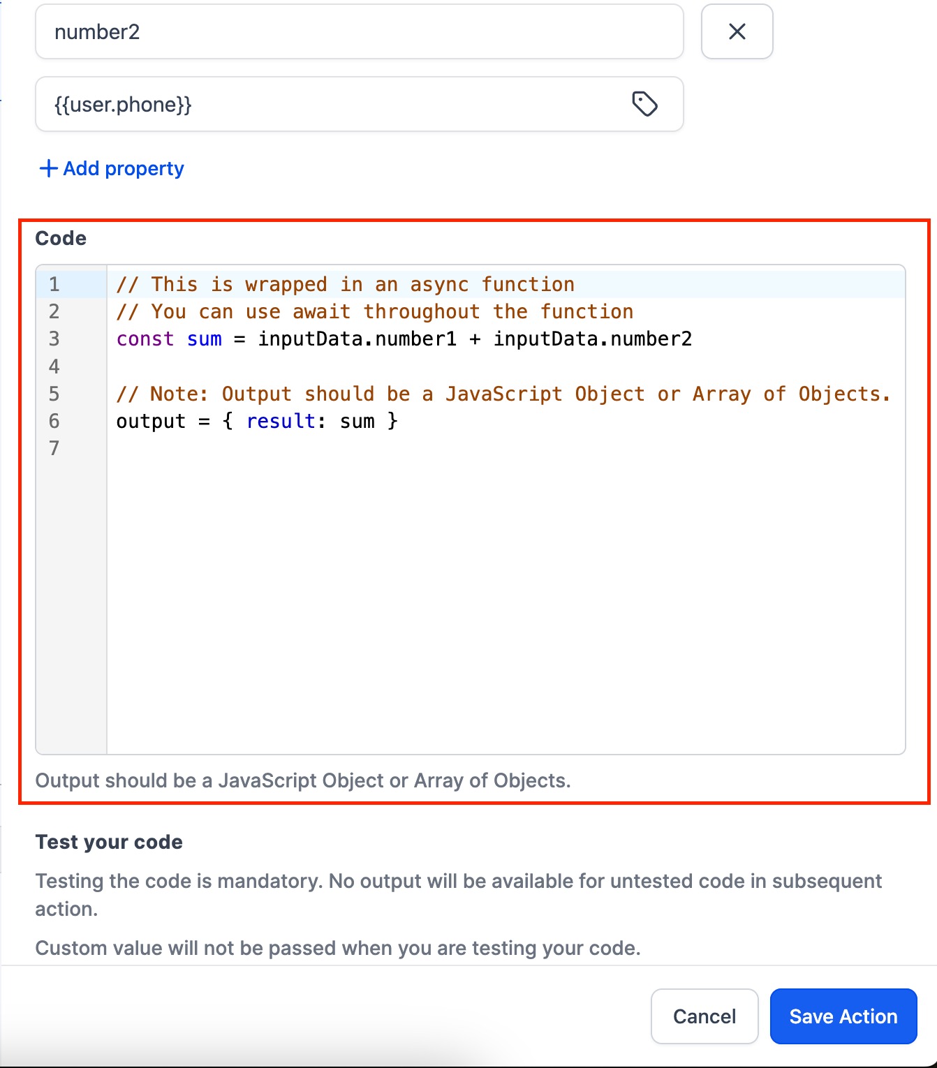 Custom Code – 4. Code Editor