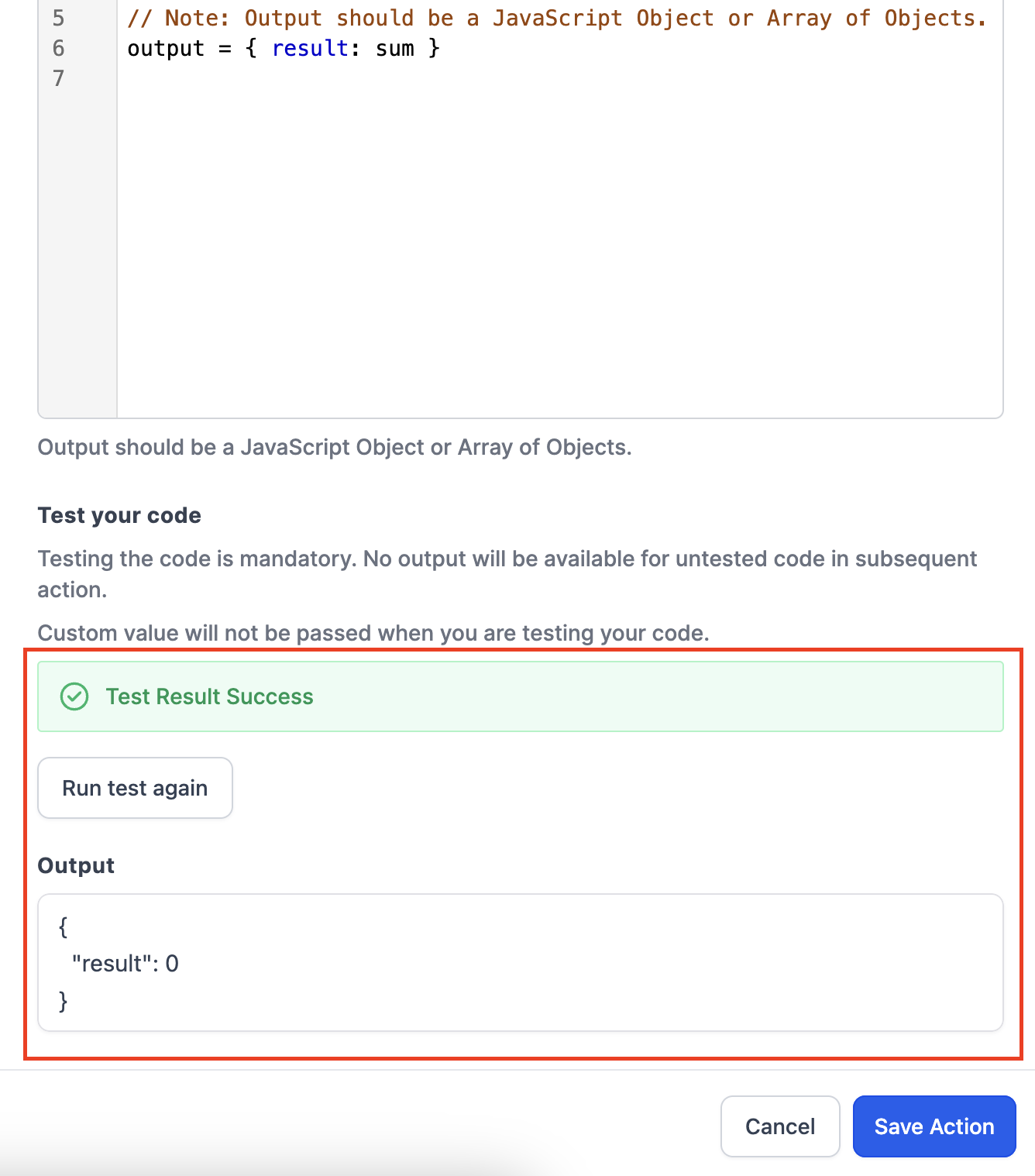 Custom Code – 6. Test your Code