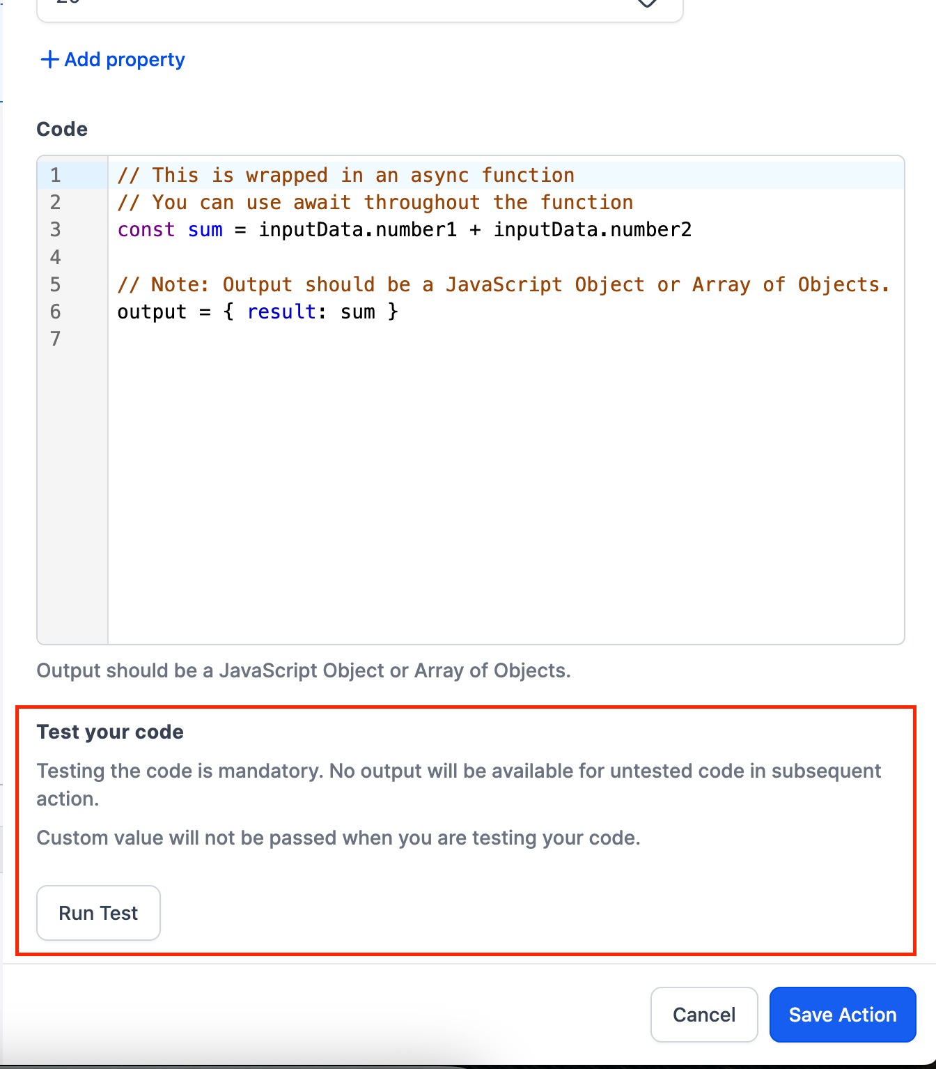 Custom Code – 7. Test your Code
