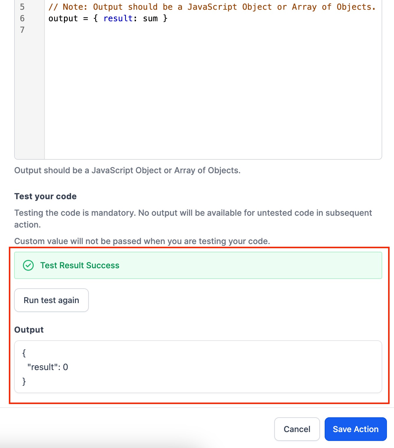 Custom Code – 7. Test your Code