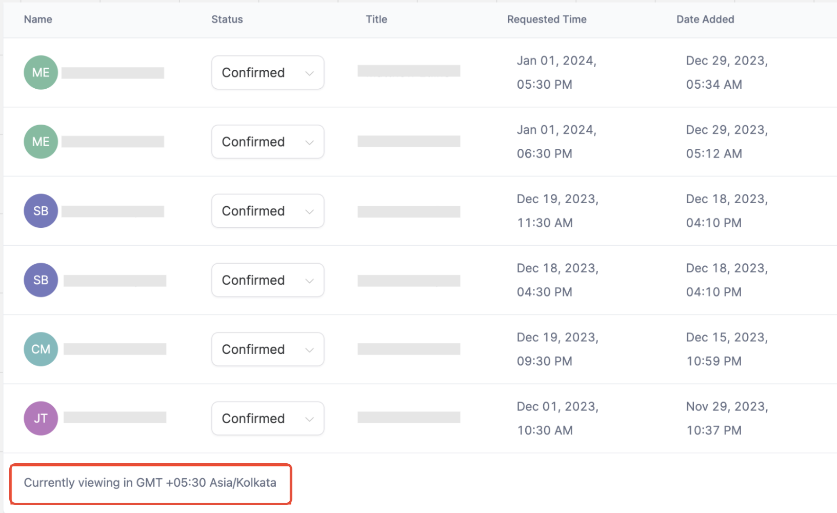 Customize Appointment Timezone Display Across Your Account – Calendar Displays Active Timezone