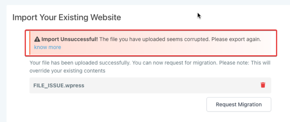 WordPress Error Codes and FAQ – File Corrupted: