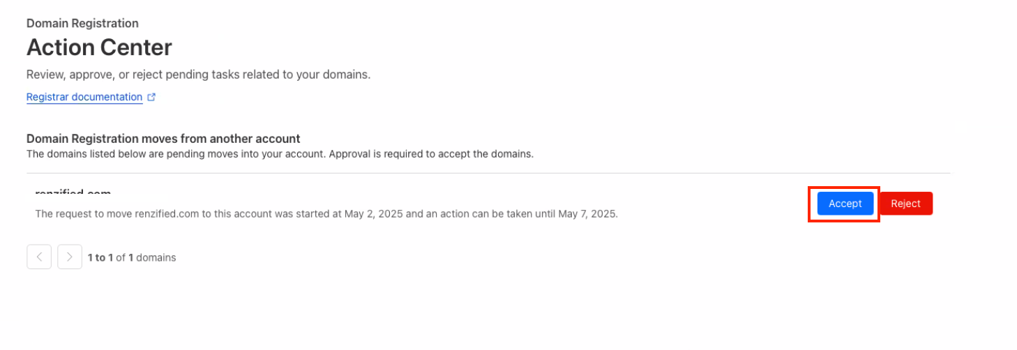 Domain Transfer-out to Cloudflare – Transfer