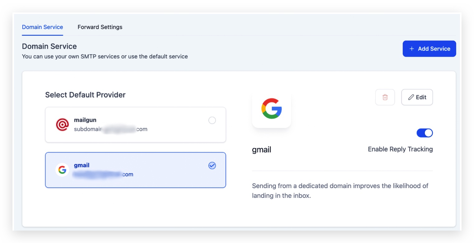 Email Services Configuration – Reply & Forward Settings – Enable Reply Tracking - Other SMTP Providers