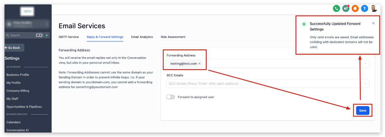 Email Services Configuration – Reply & Forward Settings – Frequently Asked Questions
