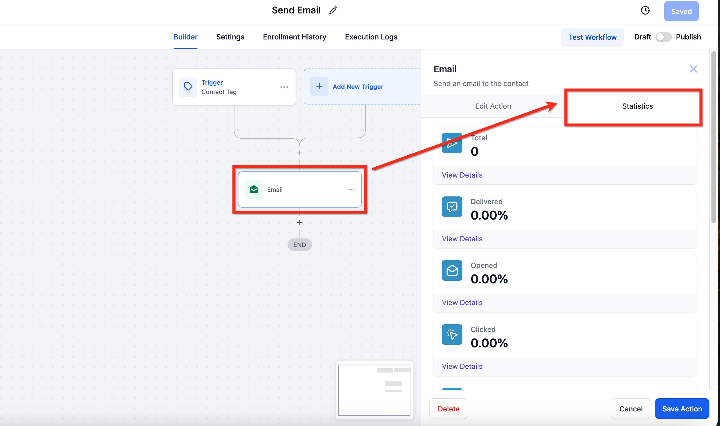 Workflow Email Statistics