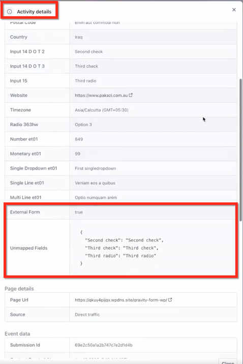 External Tracking: Capture Website Form Submissions Automatically – Step 6: View Contact & Activity Details
