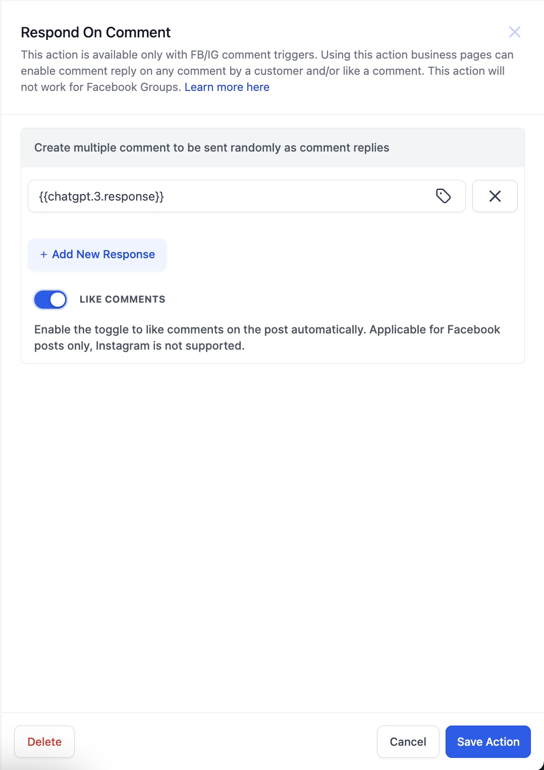Facebook comments + Workflow AI – Screenshot 2