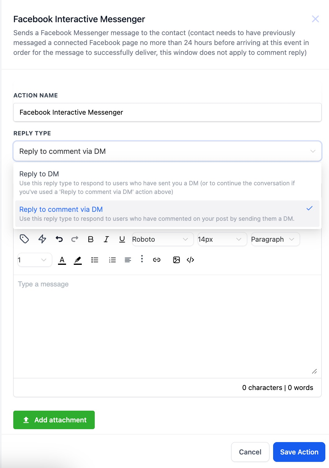 Facebook / Instagram – Interactive Messenger – Screenshot 2