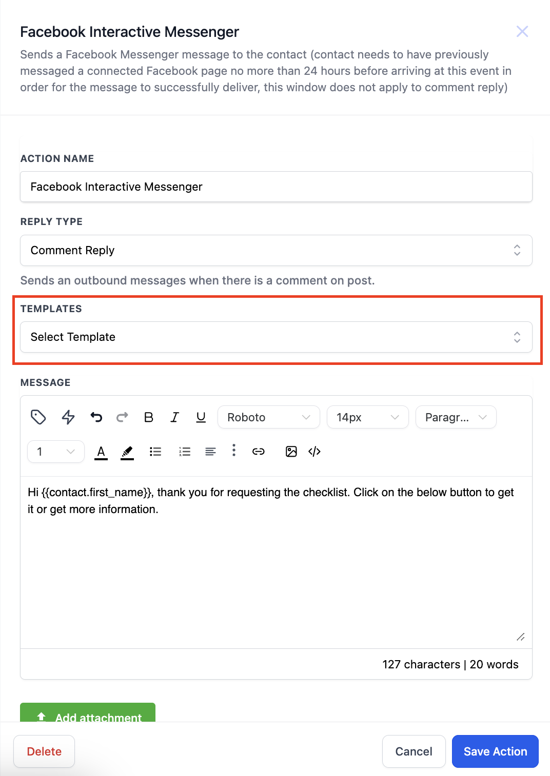 Facebook / Instagram – Interactive Messenger – Screenshot 3