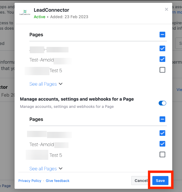Facebook Pages missing in Page Selector Dropdown during integration. – How to fix the issue with FB pages not showing up in the Page Selector dropdown?
