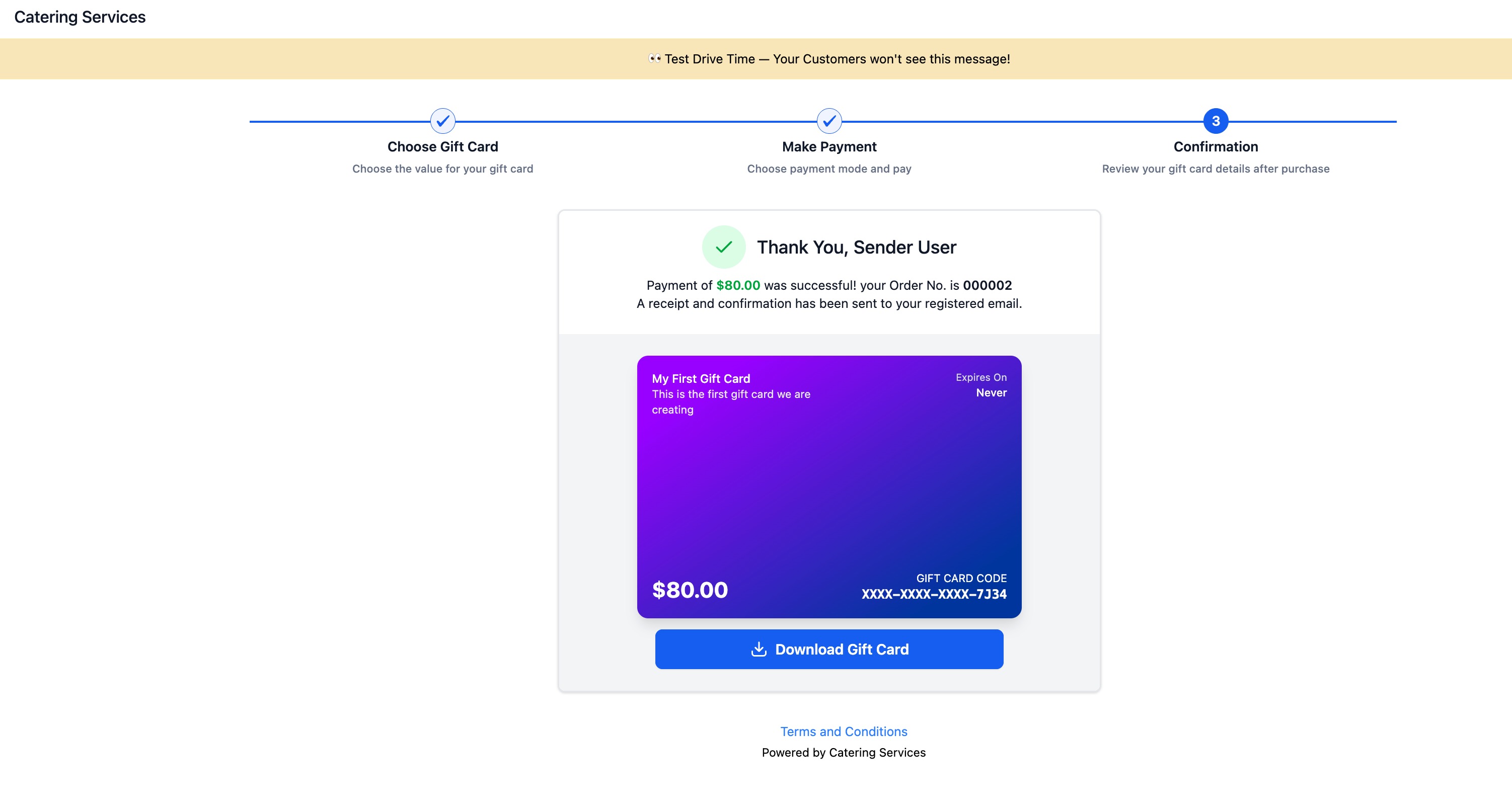 Getting Started with Gift Cards – Step 4: Complete Payment & Confirmation