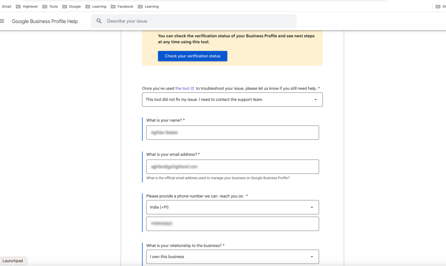 GMB troubleshooting guide – Verification: