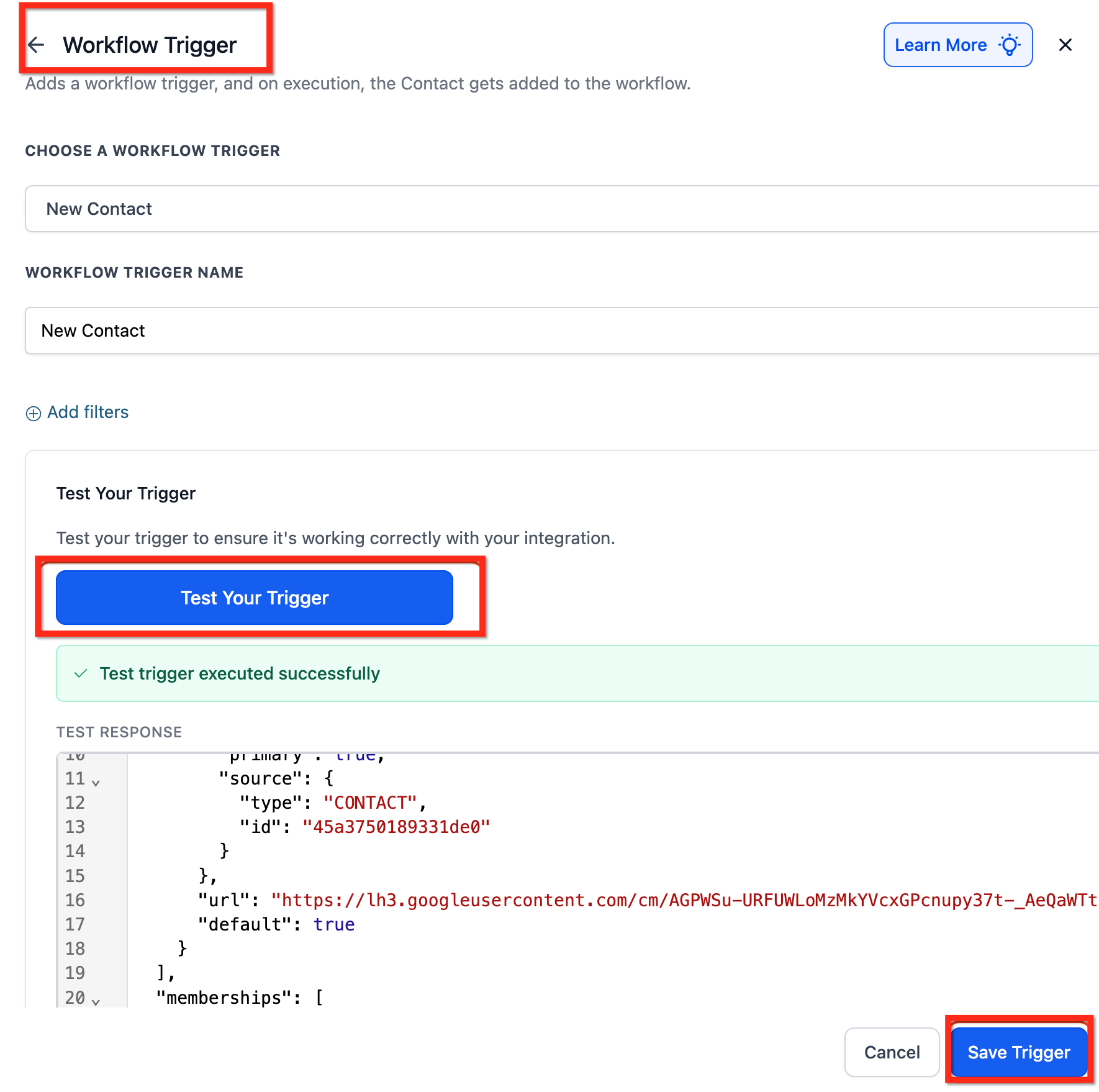 Google Contacts Actions & Triggers in workflows – Connecting the Contacts Service