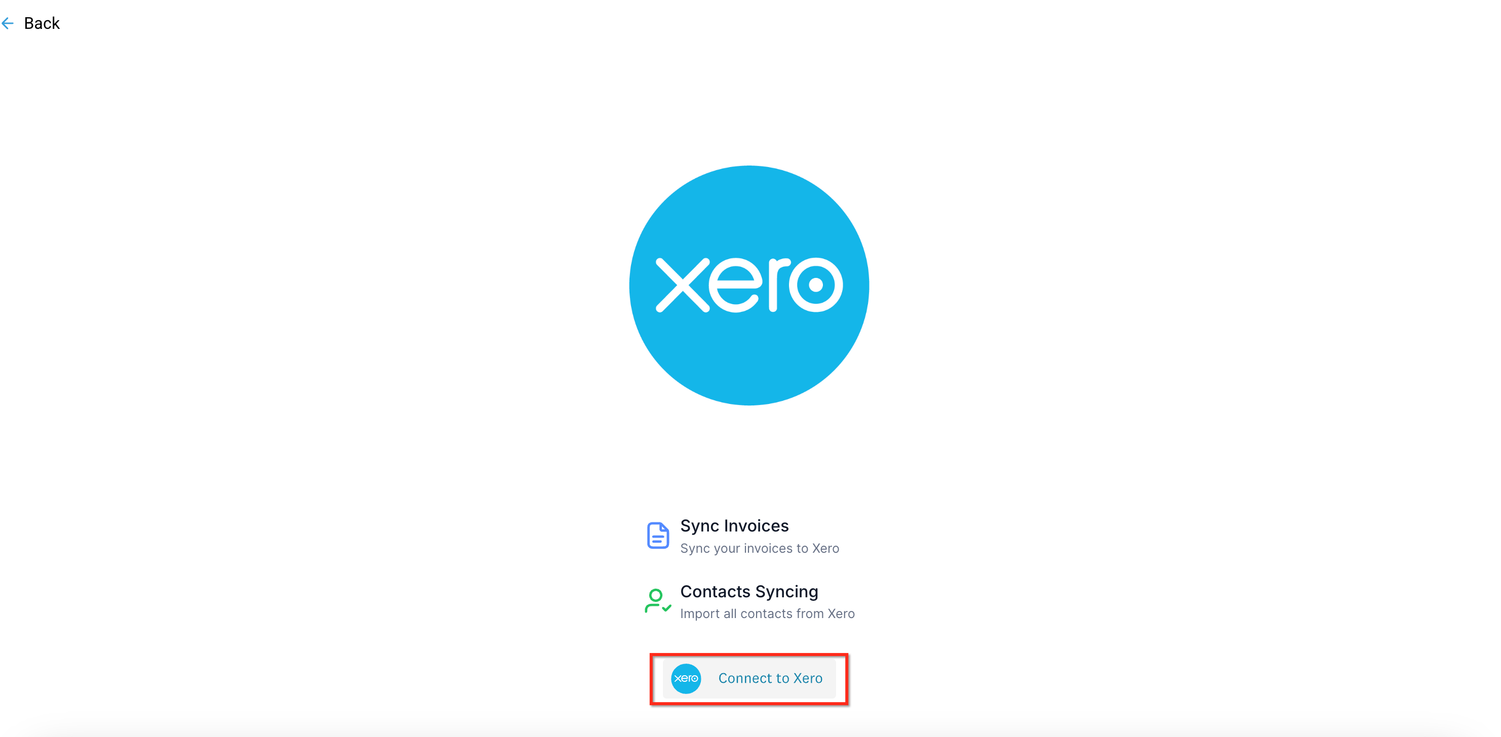 Guide: Xero integration – Step 1: Navigate to the Xero Integration