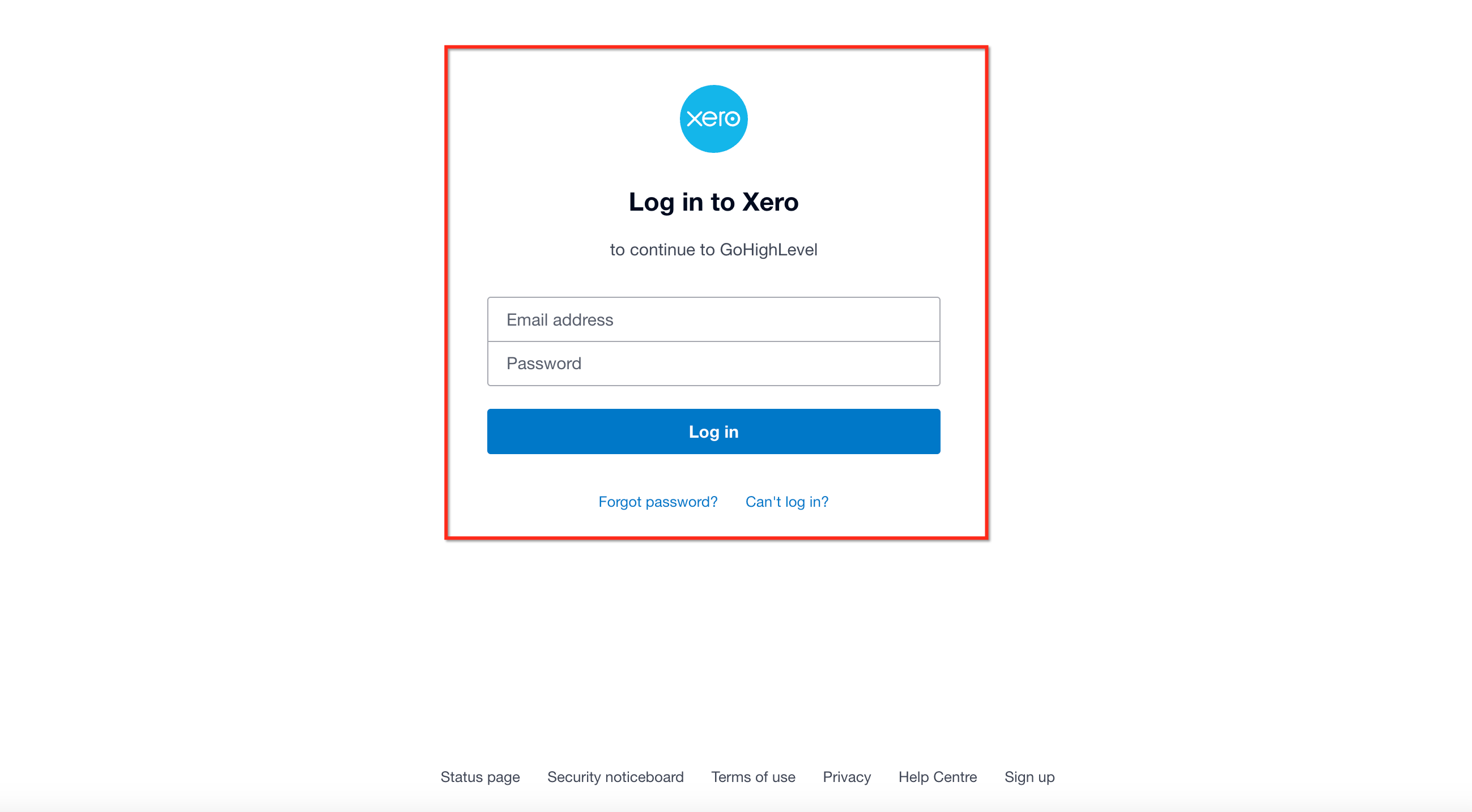 Guide: Xero integration – Step 3: Sign In & Authorize Access