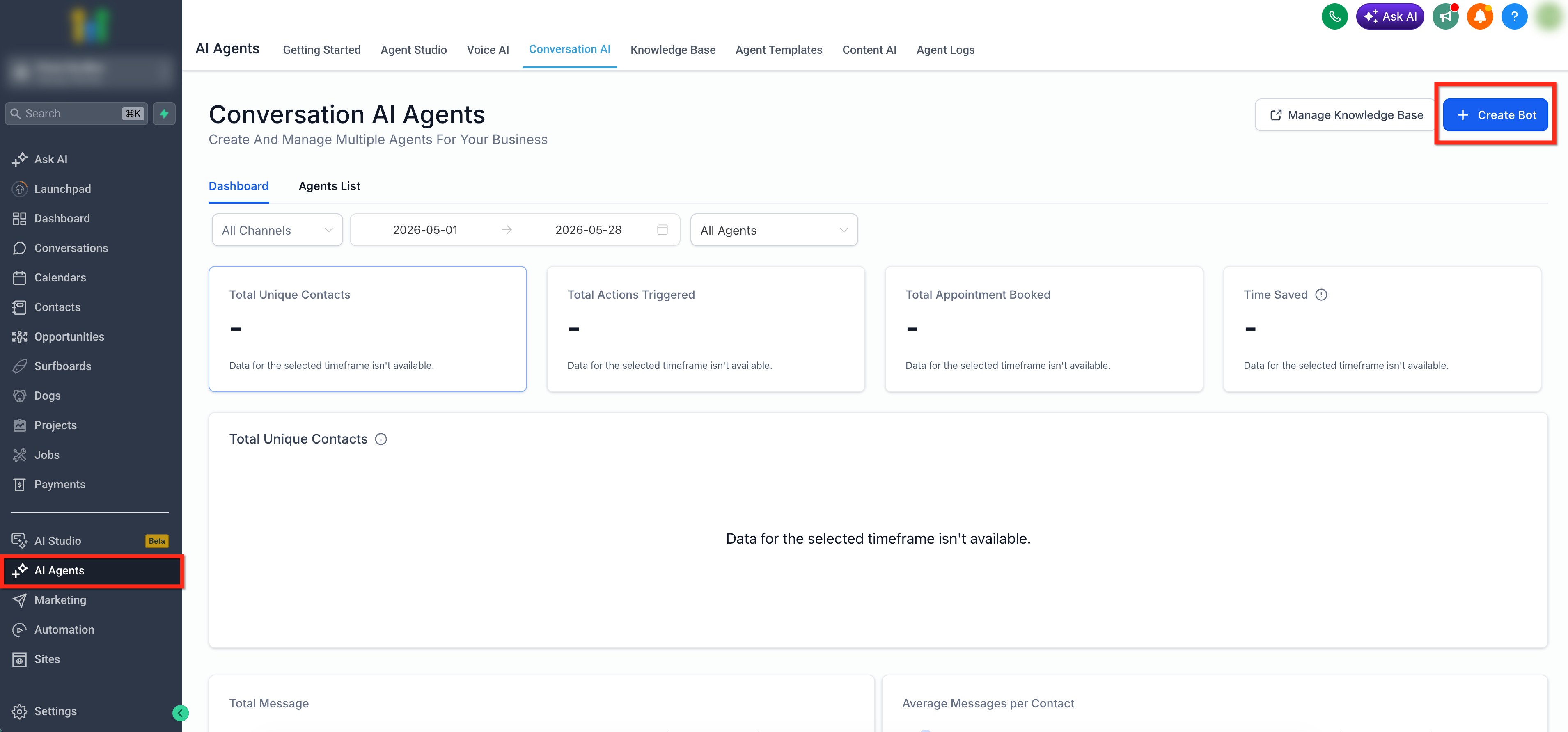 Guided Form Based Setup for Conversation AI – Step 1: Open Conversation AI