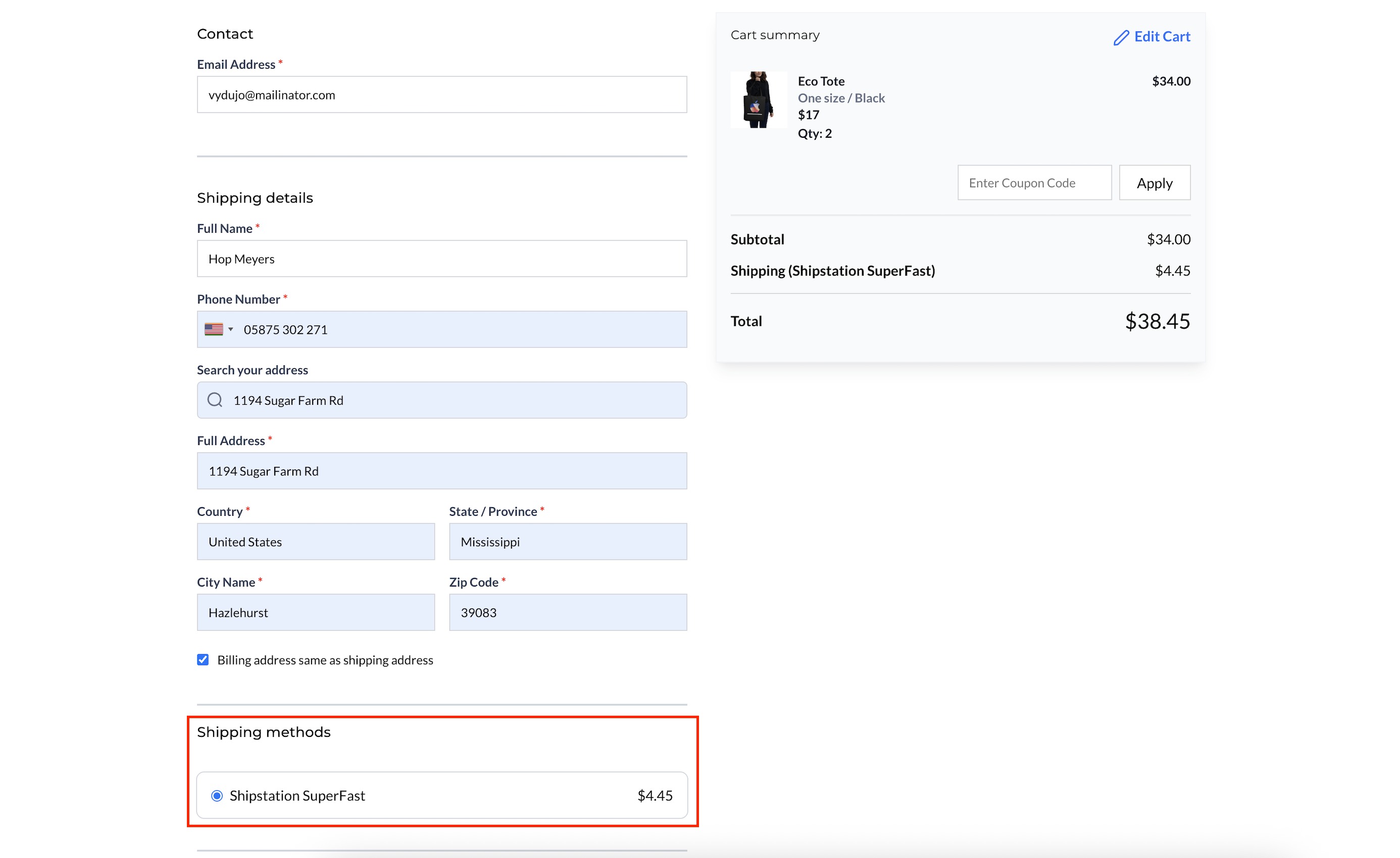 Helper Guide: Shipstation Integration Setup – Step 5: Test the Checkout Flow