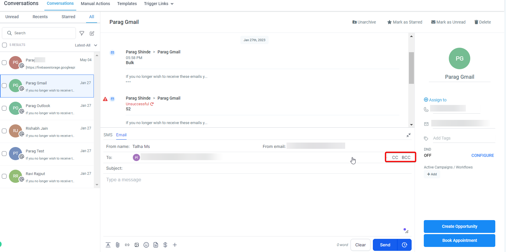 How to CC (Carbon Copy) and BCC (Blind Carbon Copy) for email composer – How to use the CC and BCC feature?