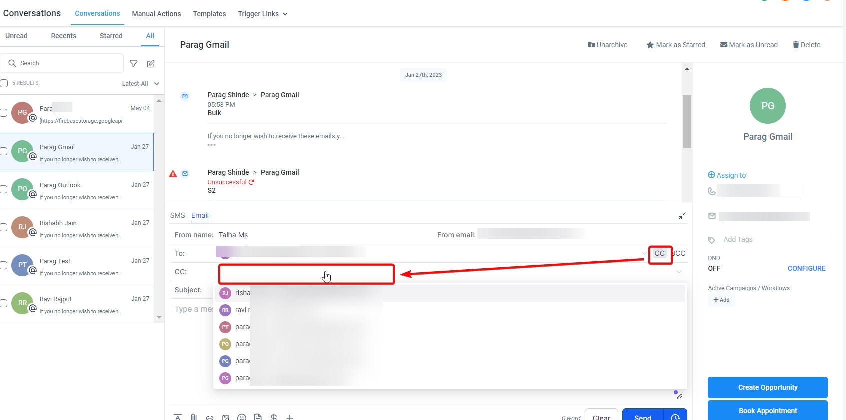 How to CC (Carbon Copy) and BCC (Blind Carbon Copy) for email composer – How to use the CC and BCC feature?