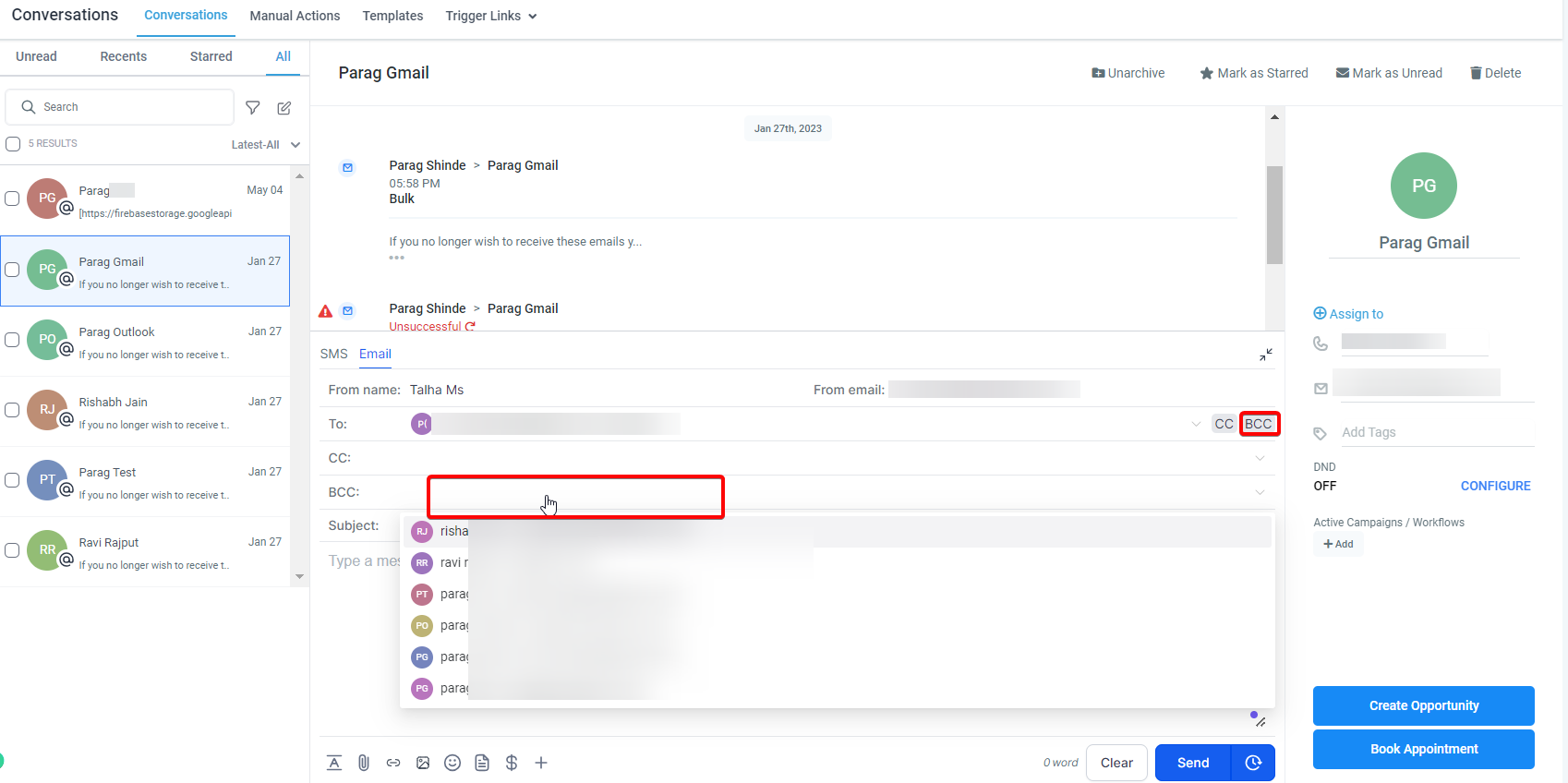 How to CC (Carbon Copy) and BCC (Blind Carbon Copy) for email composer – How to use the CC and BCC feature?