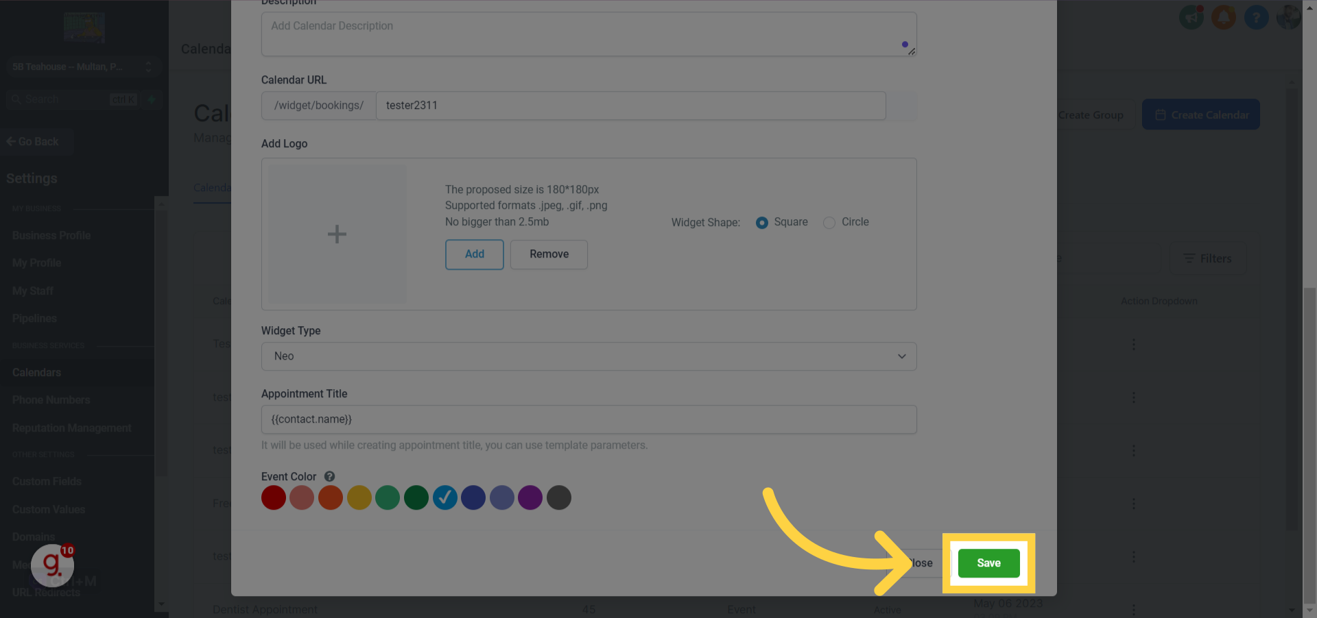 How to configure Staff Member selection in Round Robin Calendars? – preview