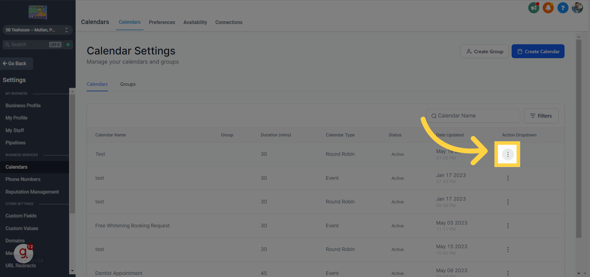 How to configure Staff Member selection in Round Robin Calendars? – preview