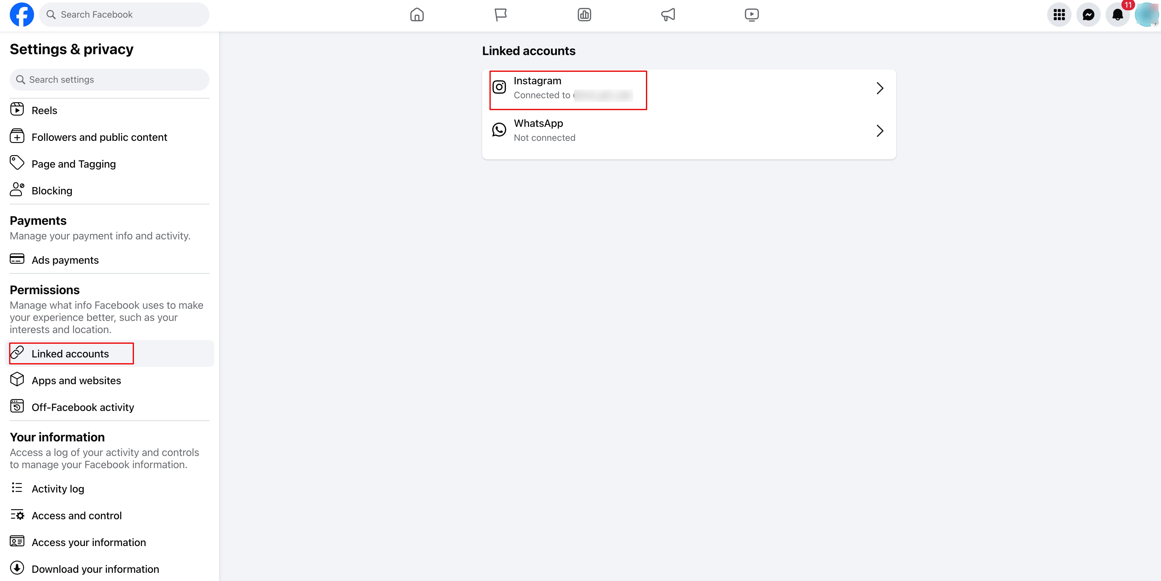 How to connect Instagram account with Facebook page? – Step 2: Connect Instagram to your Facebook Page