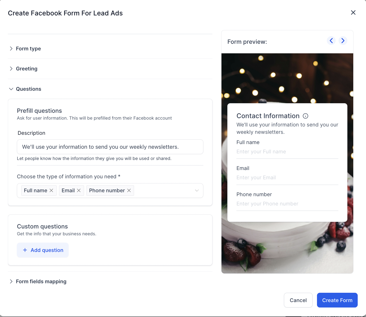 How to create a Facebook form in Ad Manager – How to create new Facebook Form?