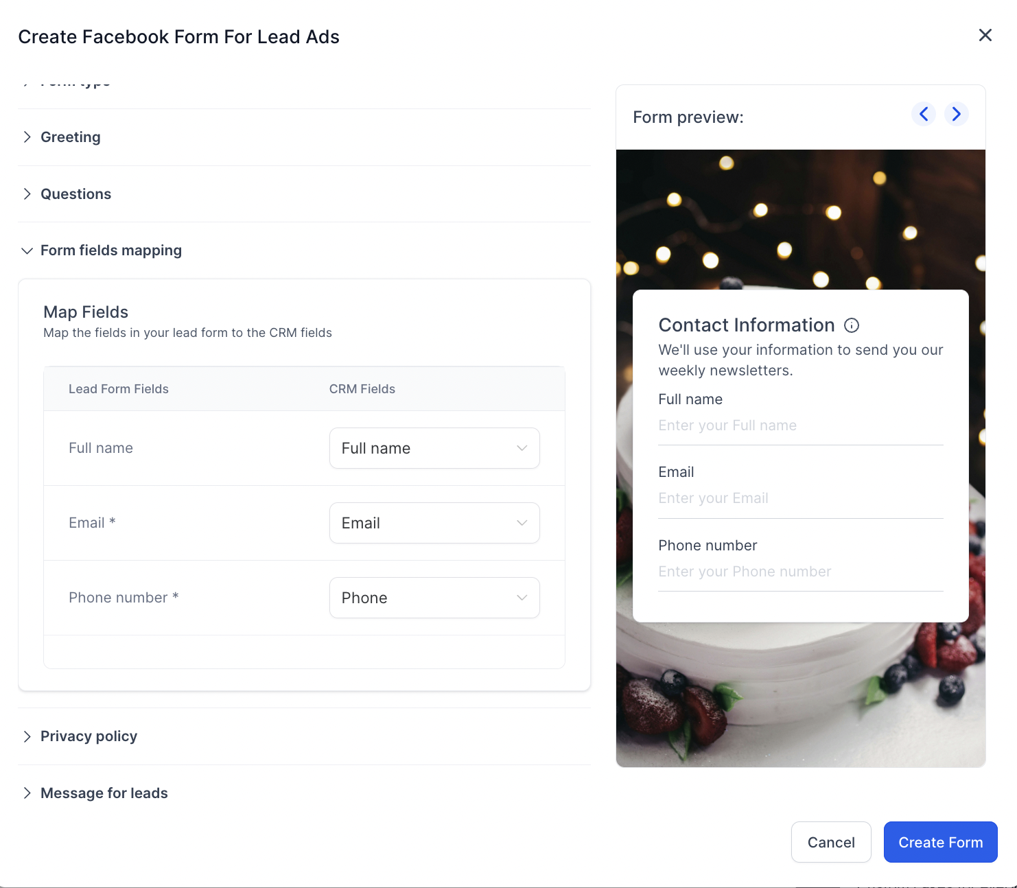 How to create a Facebook form in Ad Manager – How to create new Facebook Form?