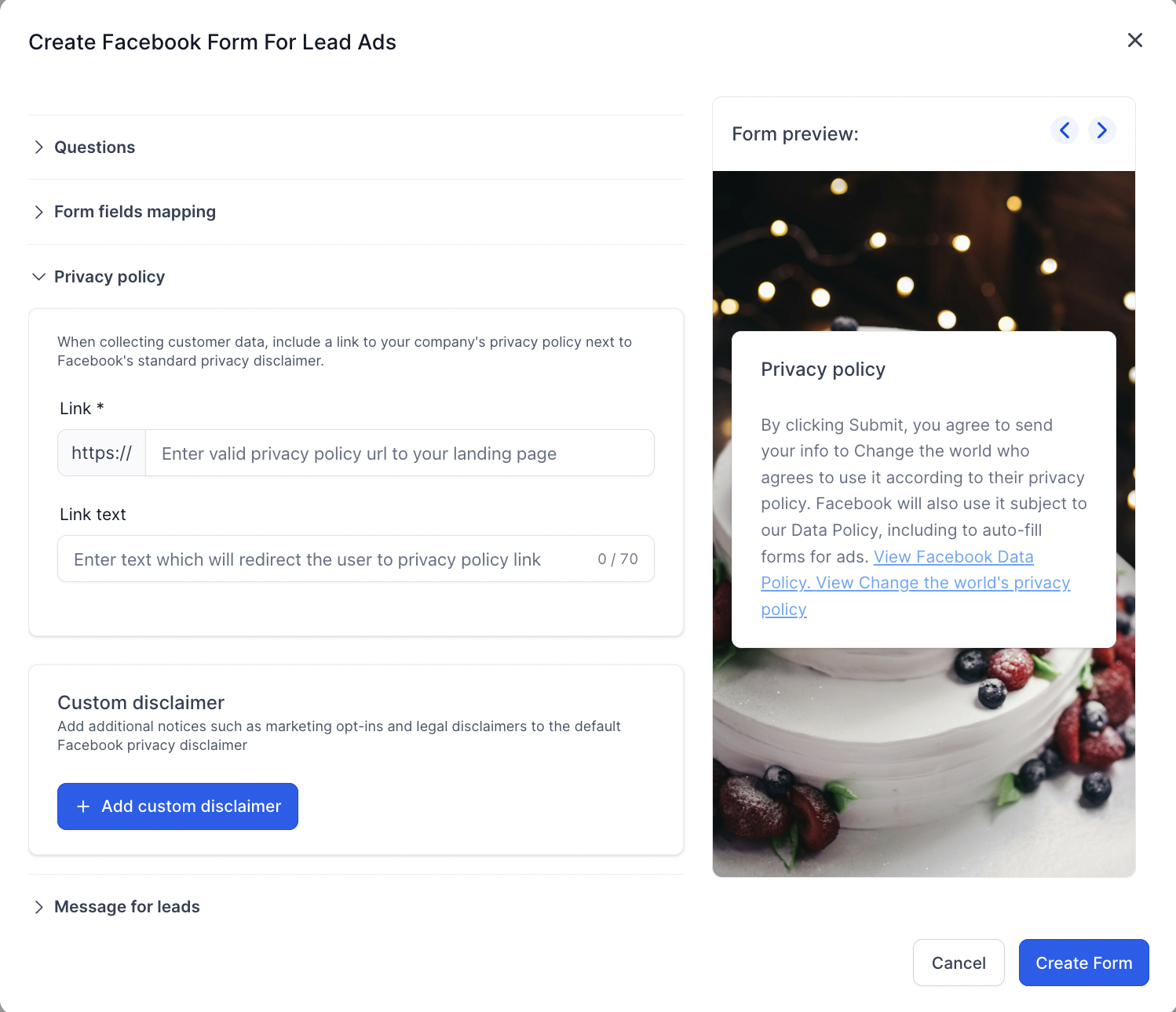 How to create a Facebook form in Ad Manager – How to create new Facebook Form?