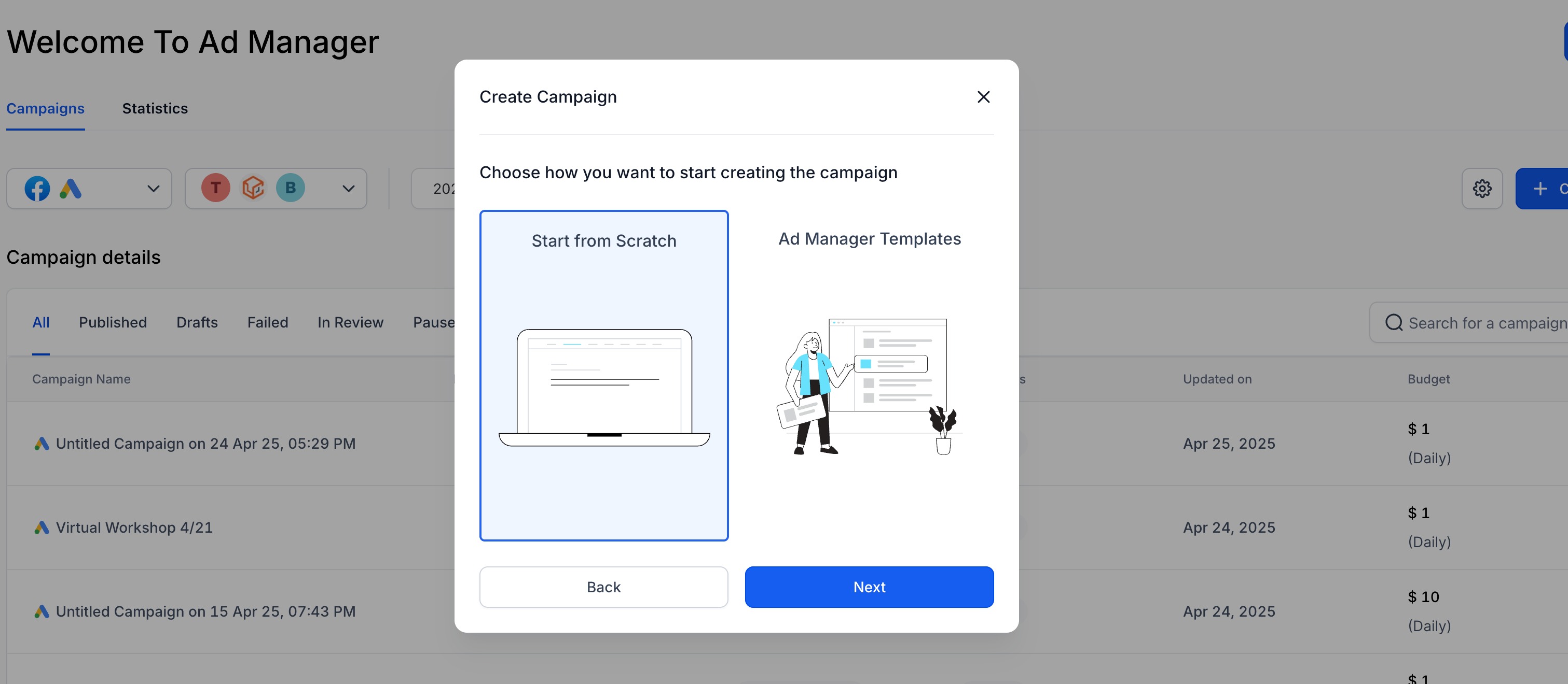 How to create a multiple ad group Google search ad campaign – Step 1 | Create Campaign