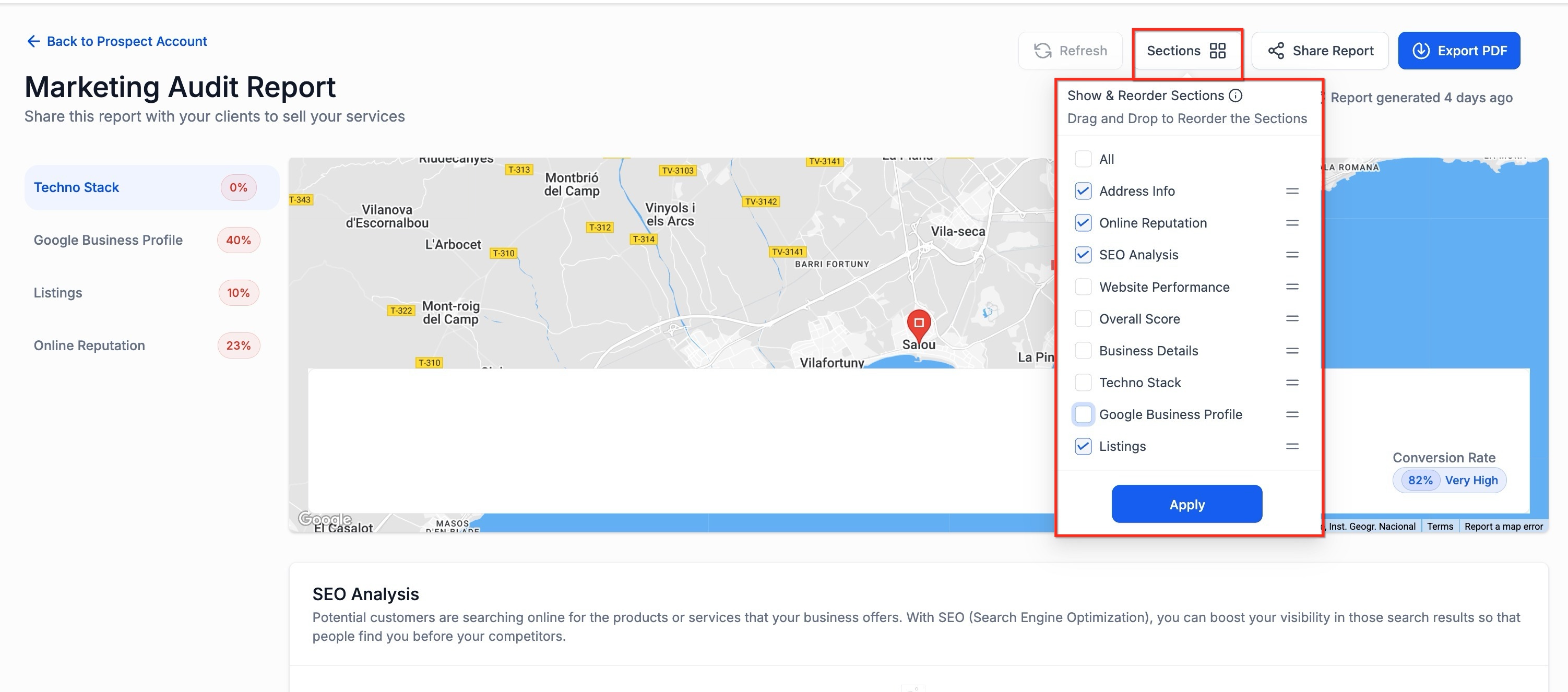 How to Customize Your Prospect Report Layout – Customize a Single Report Only