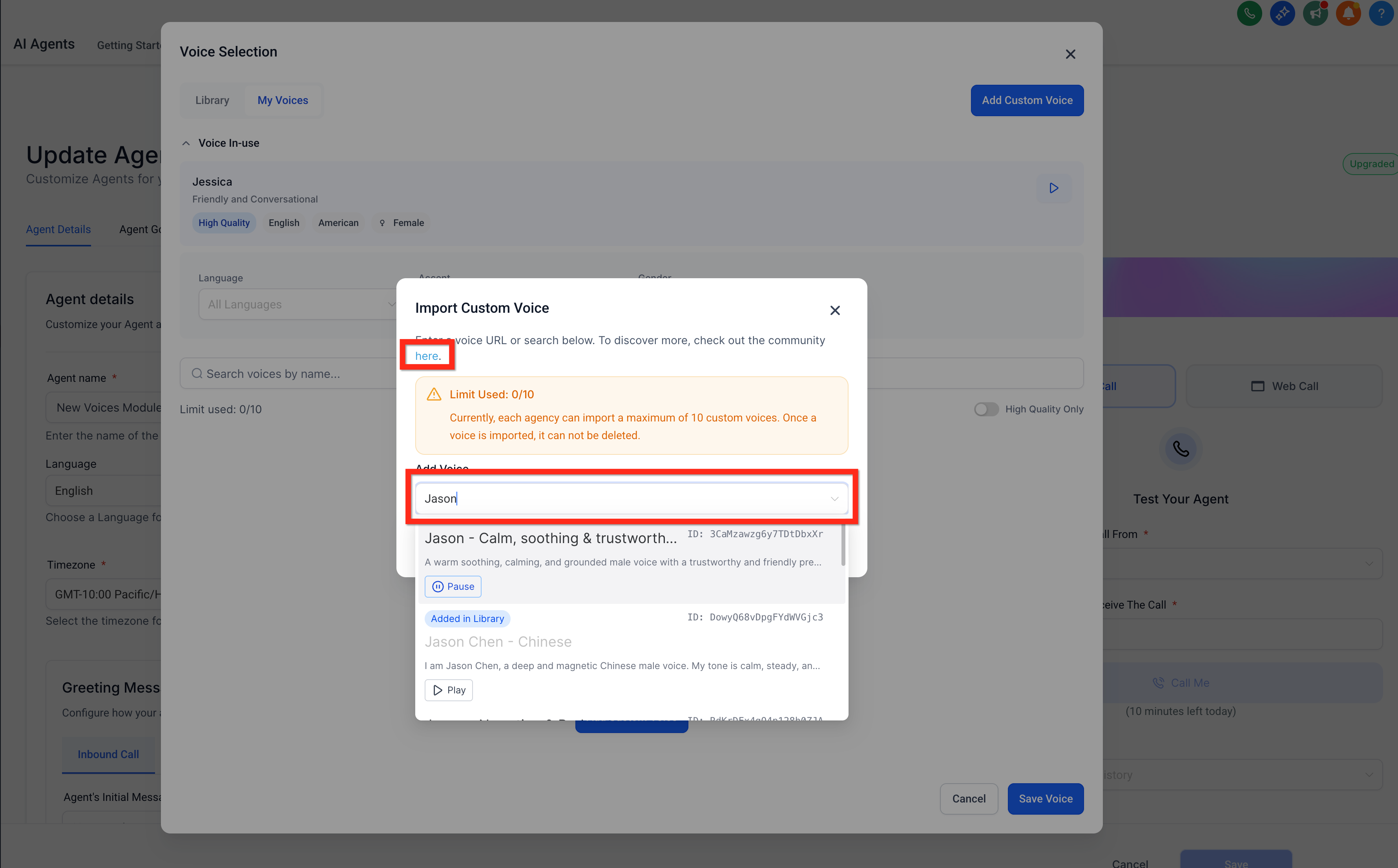 How to Edit a Voice AI Agents Voice – Step 5: Import a Custom Voice (ElevenLabs)