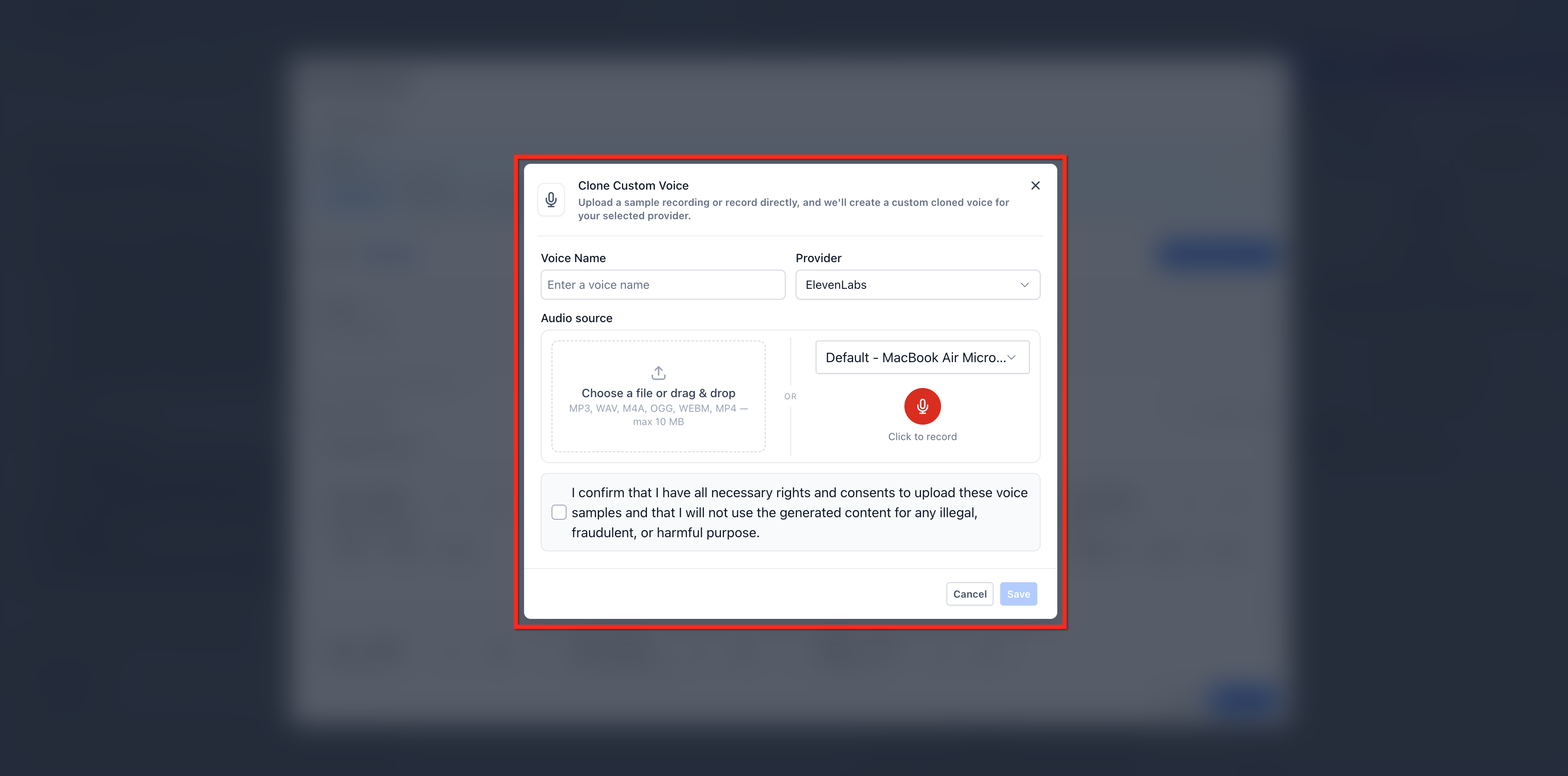 How to Edit a Voice AI Agents Voice – Step 6: Clone a Voice