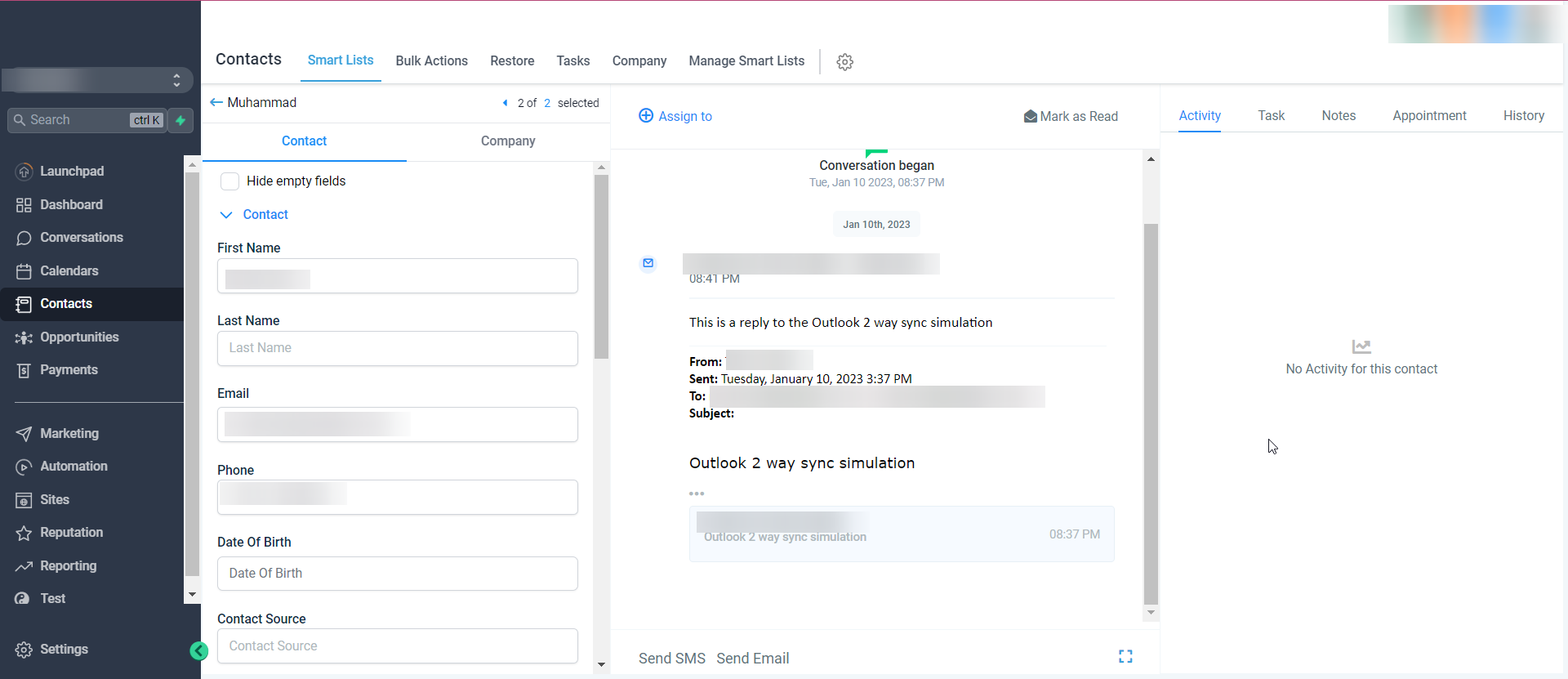 How to enable Google/Outlook Email Two-Way Sync – How does the Outlook 2-way sync work between the CRM and your email account?