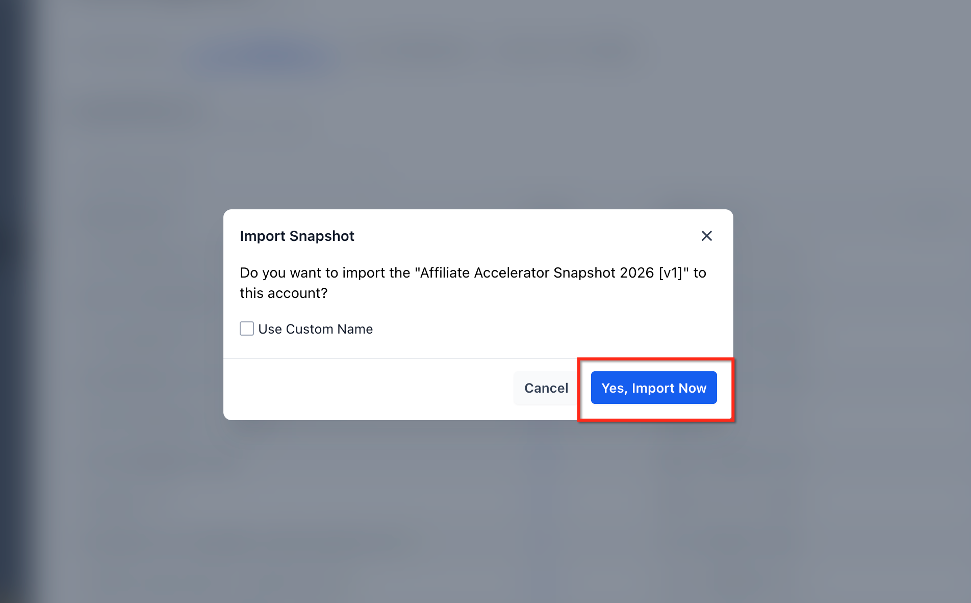 How to Import Snapshots – Import a Snapshot from a Snapshot Share Link