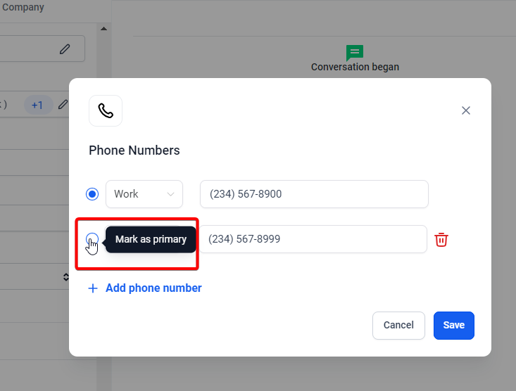 How to input Multiple Phone Numbers for a Contact? – How to use this feature?