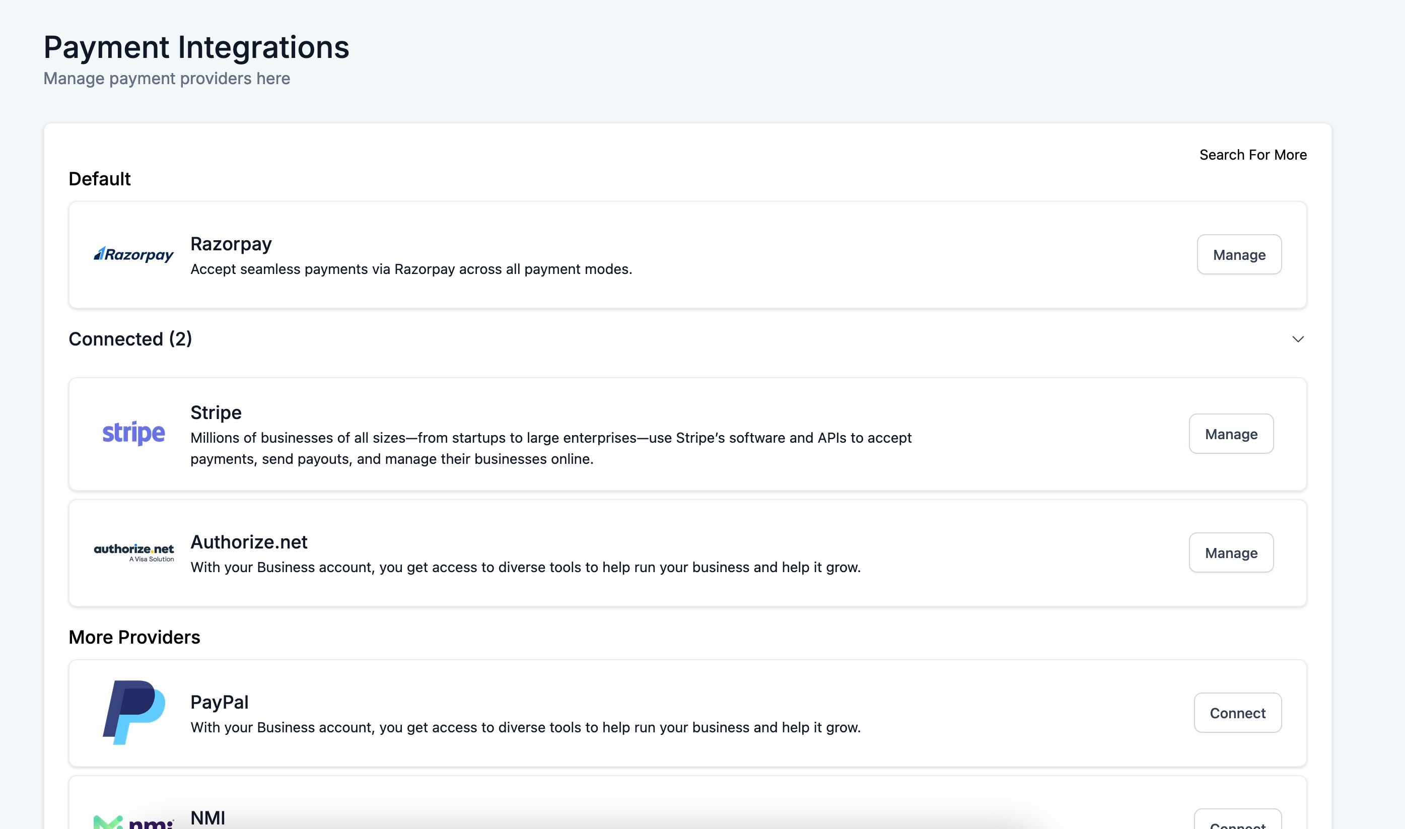 How to integrate Razorpay within the CRM – Screenshot 1