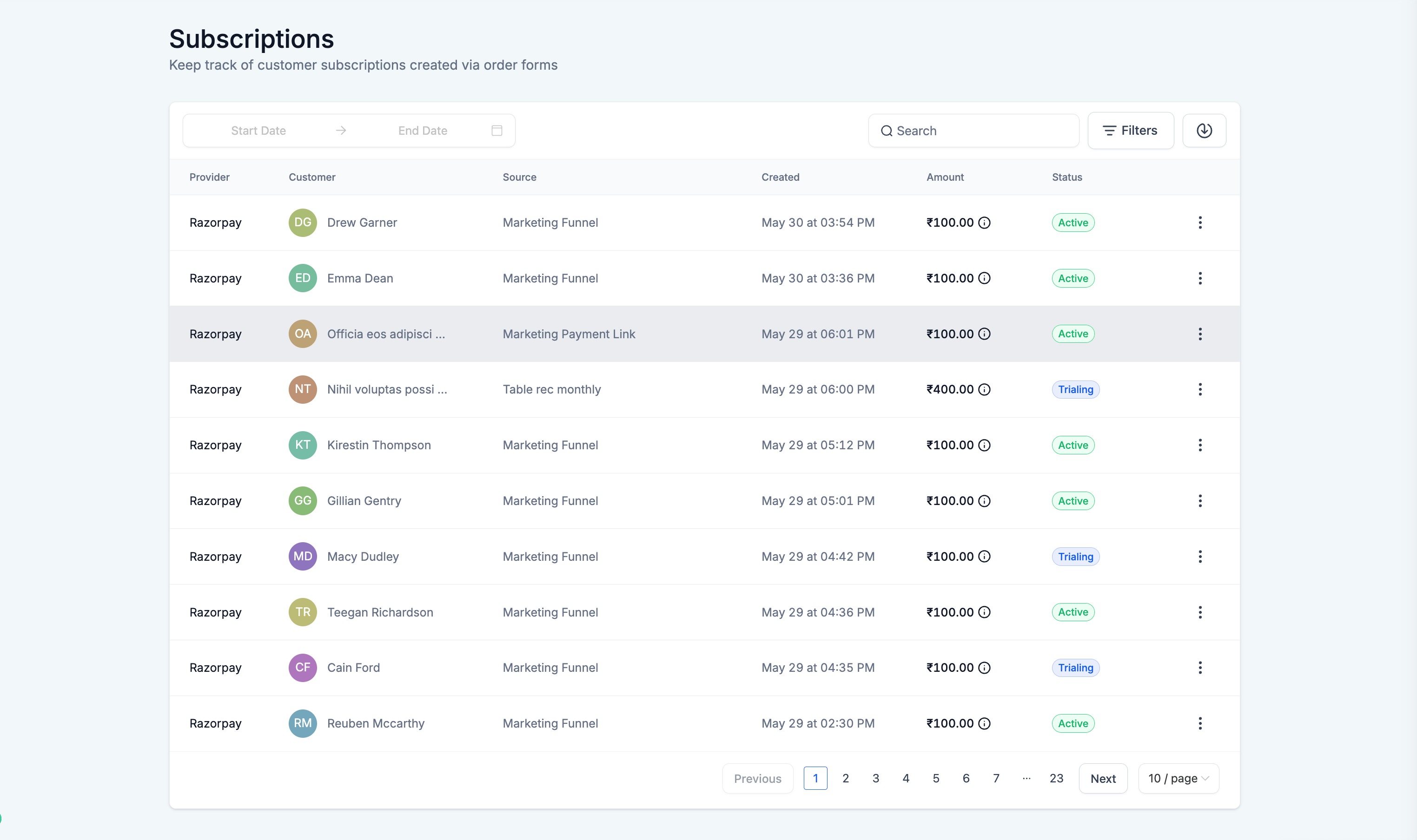 How to integrate Razorpay within the CRM – Screenshot 2