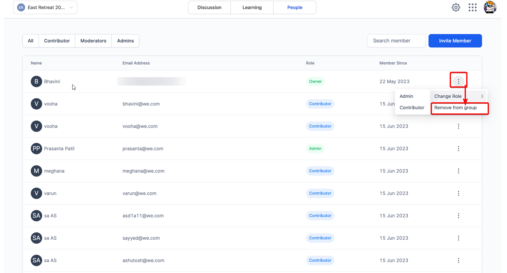 How to Manage Members Inside groups – Removing Members from a Group