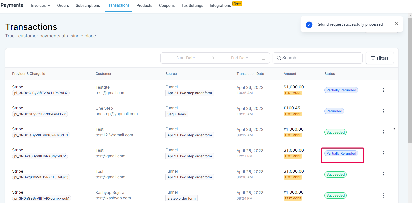 How to manage Refunds within the CRM? – Partial Refund